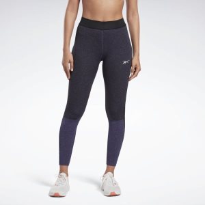 Legginsy Damskie Reebok United by Fitness MyoKnit Granatowe/Czarne PL 31GWVHY